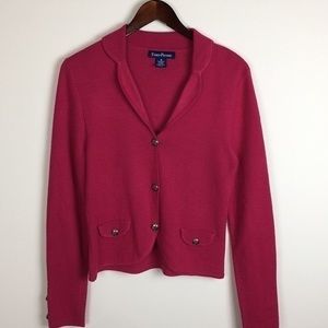 Evan Picone Cardigan Pink Sweater Size M
